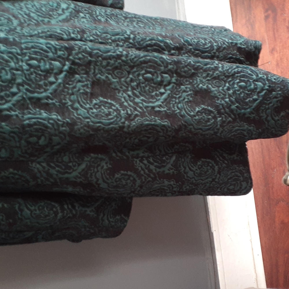 Norm Thompson green black women's coat jacket size 12 - Picture 11 of 16